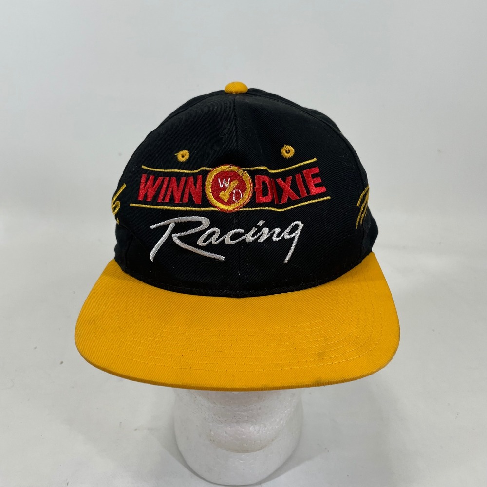 Vintage Winn-Dixie‎ Racing Mark Martin 60 Snapback Hat Black Yellow YoungAn Hat